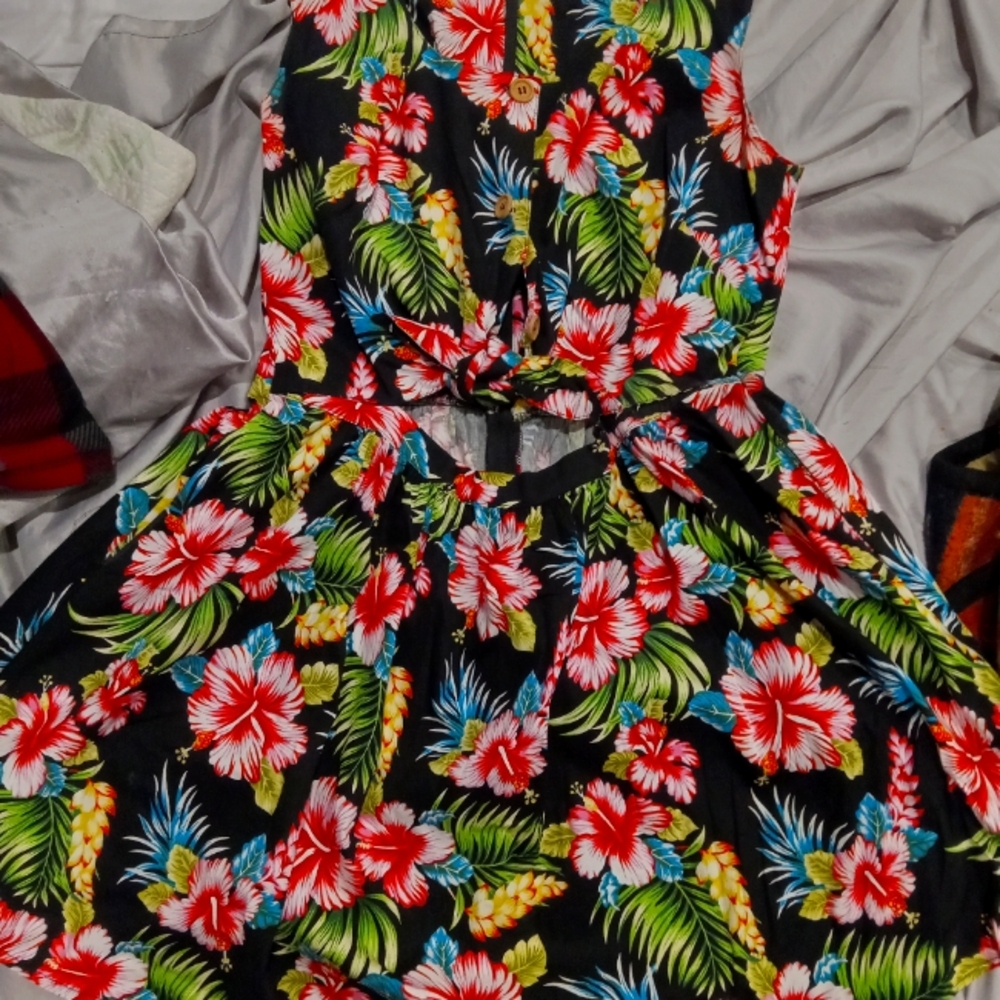 He'll Bunny Vixen *L* Tiki Pin-up dress